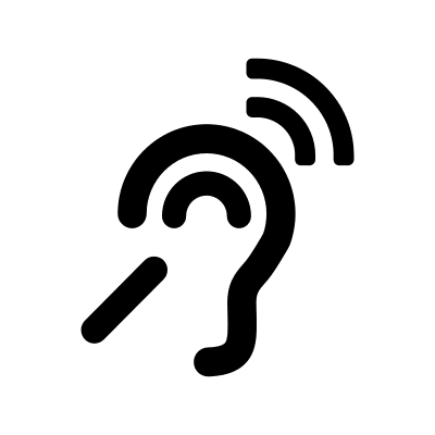 Hearing Aid Device Free Open-Source SVG Icon (Foundation)