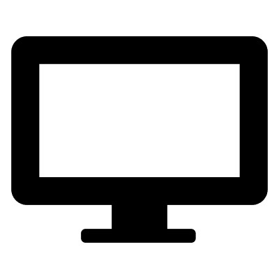 Computer Monitor Display Free Open-Source SVG Icon (Foundation)