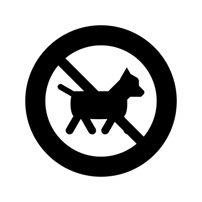 No Dogs Allowed Sign Free Open-Source SVG Icon (Foundation)