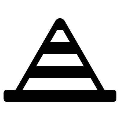 Safety Cone Free Open-Source SVG Icon (Foundation)