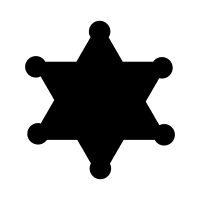 Sheriff Badge (Foundation) Free Open-Source SVG Icon