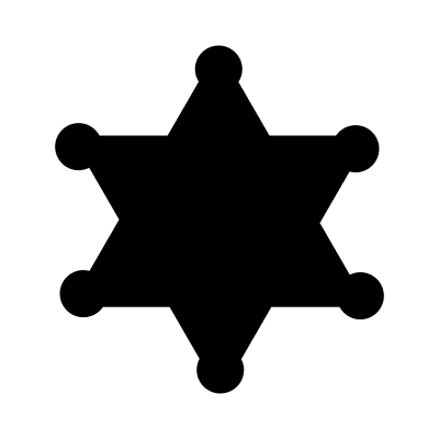 Sheriff Badge (Foundation) Free Open-Source SVG Icon (Foundation)