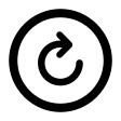 Clockwise Arrow in Circle (Framework7) Free Open-Source SVG Icon