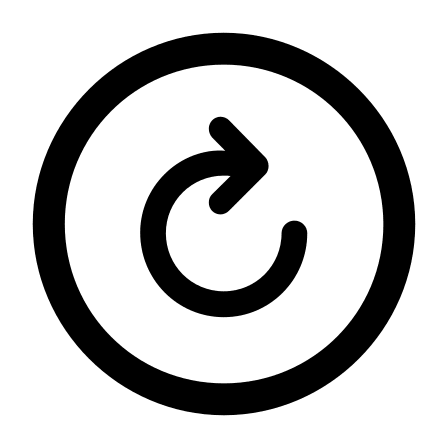 Clockwise Arrow in Circle (Framework7) Free Open-Source SVG Icon (Framework7 Icons)