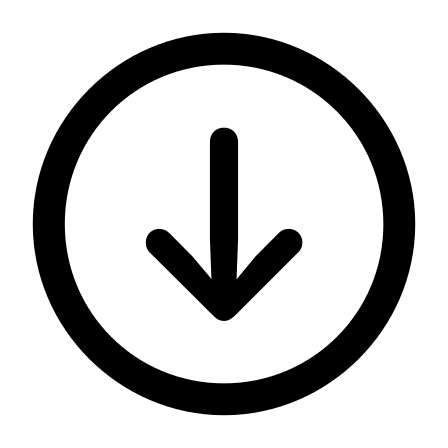 Downward Arrow in Circle (Framework7) Free Open-Source SVG Icon (Framework7 Icons)