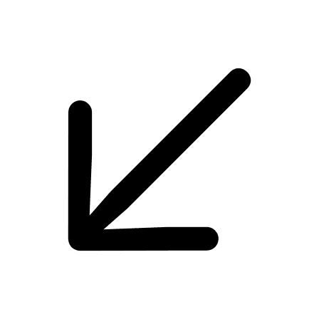 Downward Left Arrow (Framework7) Free Open-Source SVG Icon (Framework7 Icons)