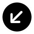 Filled Downward Left Arrow in Circle Free Open-Source SVG Icon