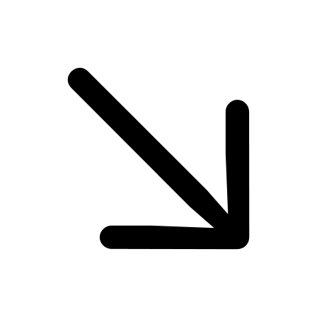 Downward Right Arrow (Framework7) Free Open-Source SVG Icon (Framework7 Icons)