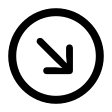 Downward Right Arrow in Circle (Framework7) Free Open-Source SVG Icon