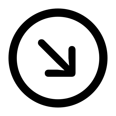 Downward Right Arrow in Circle (Framework7) Free Open-Source SVG Icon (Framework7 Icons)