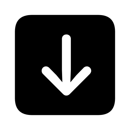 Filled Downward Arrow in Square Free Open-Source SVG Icon (Framework7 Icons)