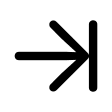 Right Arrow to Line Free Open-Source SVG Icon