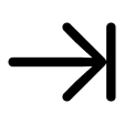 Arrow Right to Line Alternative (Framework7) Free Open-Source SVG Icon