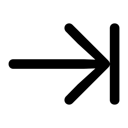 Arrow Right to Line Alternative (Framework7) Free Open-Source SVG Icon (Framework7 Icons)