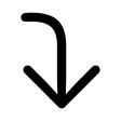 Downward Right Turn Arrow (Framework7 Icons) Free Open-Source SVG Icon