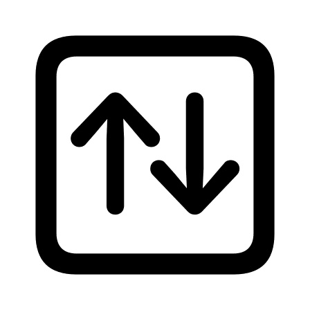 Up and Down Arrow Square (Framework7 Icons) Free Open-Source SVG Icon (Framework7 Icons)