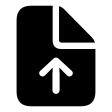 Filled Document Upload Arrow Free Open-Source SVG Icon