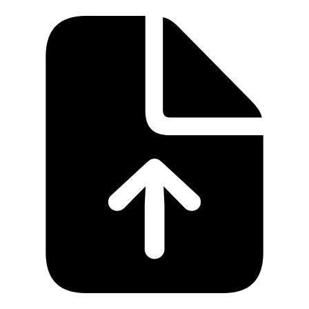 Filled Document Upload Arrow Free Open-Source SVG Icon (Framework7 Icons)