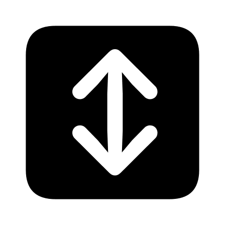 Up and Down Arrow in Square (Filled) Free Open-Source SVG Icon (Framework7 Icons)