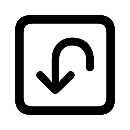 Square U-Turn Down Arrow Free Open-Source SVG Icon (Framework7 Icons)