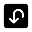 Downward U-Turn Arrow in Square (Filled) Free Open-Source SVG Icon