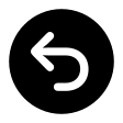 Left U-Turn Arrow in Circle (Filled) Free Open-Source SVG Icon