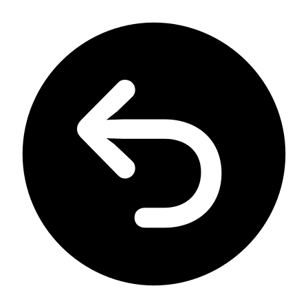 Left U-Turn Arrow in Circle (Filled) Free Open-Source SVG Icon (Framework7 Icons)