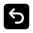 Filled Square U-Turn Left Arrow Free Open-Source SVG Icon