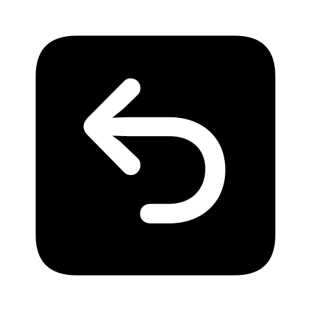 Filled Square U-Turn Left Arrow Free Open-Source SVG Icon (Framework7 Icons)