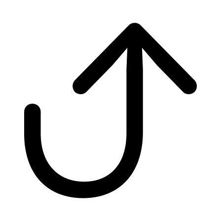 U-Turn Up Arrow (Framework7 Icons) Free Open-Source SVG Icon (Framework7 Icons)