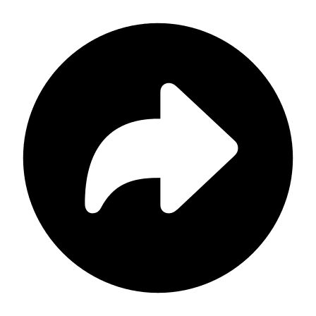 Turn Up Right Arrow in Circle (Filled) Free Open-Source SVG Icon (Framework7 Icons)