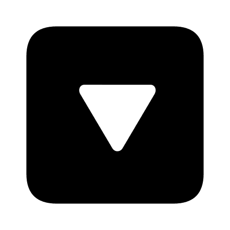 Downward Triangle Arrow in Square (Filled) Free Open-Source SVG Icon (Framework7 Icons)