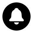 Filled Bell Notification in Circle (Framework7) Free Open-Source SVG Icon