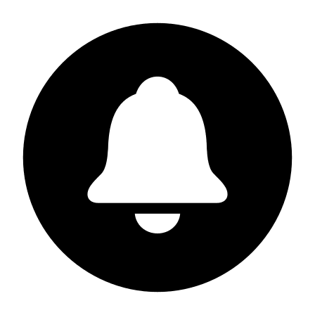 Filled Bell Notification in Circle (Framework7) Free Open-Source SVG Icon (Framework7 Icons)