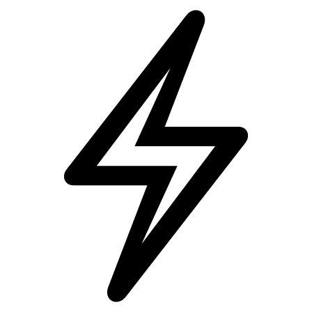 Lightning Bolt Symbol Free Open-Source SVG Icon (Framework7 Icons)