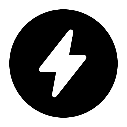 Filled Bolt in Circle (Framework7) Free Open-Source SVG Icon (Framework7 Icons)