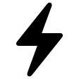 Filled Lightning Bolt Symbol (Framework7) Free Open-Source SVG Icon