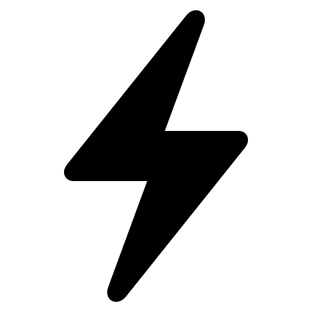 Filled Lightning Bolt Symbol (Framework7) Free Open-Source SVG Icon (Framework7 Icons)