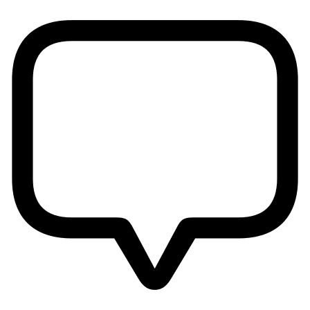 Middle Bottom Speech Bubble (Framework7 Icons) Free Open-Source SVG Icon (Framework7 Icons)