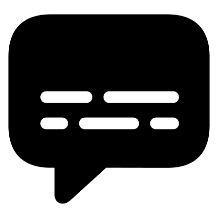 Captions Speech Bubble (Filled) Free Open-Source SVG Icon (Framework7 Icons)