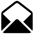 Open Envelope (Filled) Free Open-Source SVG Icon