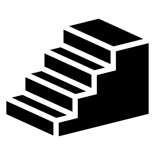 3D Stairs Design Free Open-Source SVG Icon (Game Icons)