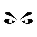 Angry Eyes Expression Free Open-Source SVG Icon