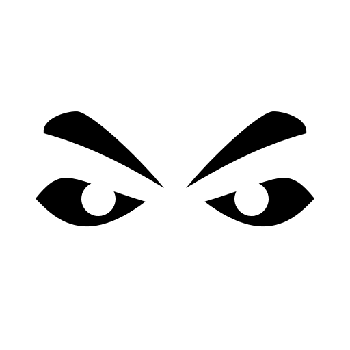 Angry Eyes Expression Free Open-Source SVG Icon (Game Icons)