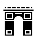 Arc de Triomphe Monument Free Open-Source SVG Icon