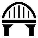 Arch Bridge Structure Free Open-Source SVG Icon