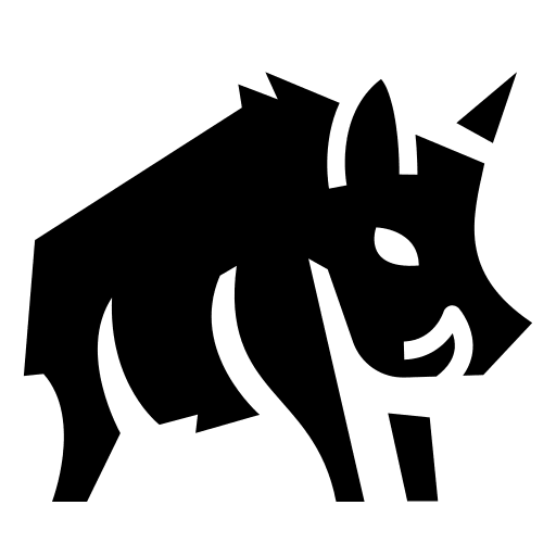 Wild Boar Free Open-Source SVG Icon (Game Icons)