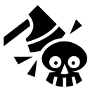 Chopped Skull (Game Icons) Free Open-Source SVG Icon