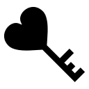 Heart Key Symbol Free Open-Source SVG Icon