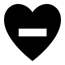 Heart with Minus Sign Free Open-Source SVG Icon